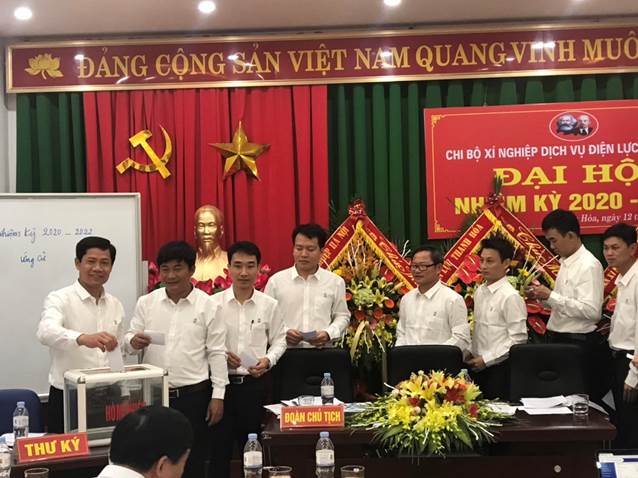 Đại hội Chi bộ Xí nghiệp Dịch vụ điện lực Thanh Hóa nhiệm kỳ 2020-2022